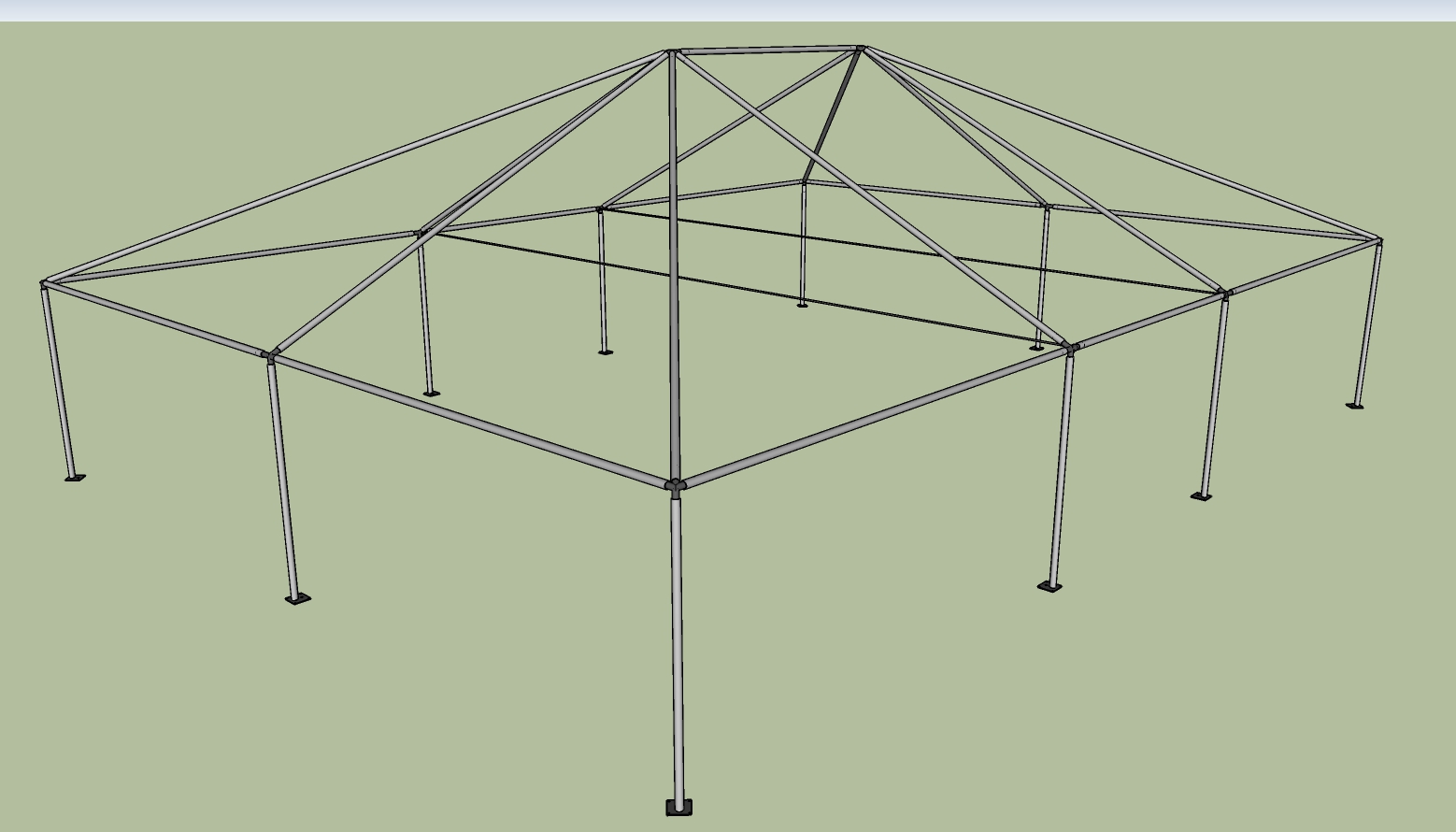 30x40 frame tent End View